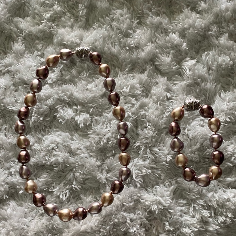 Water Pearl Necklace and Bracelet